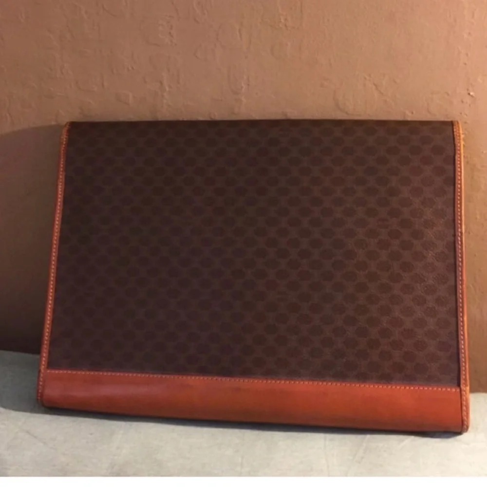 Authentic CELINE Brown Leather Large Clutch Bag - Picture 2 of 11